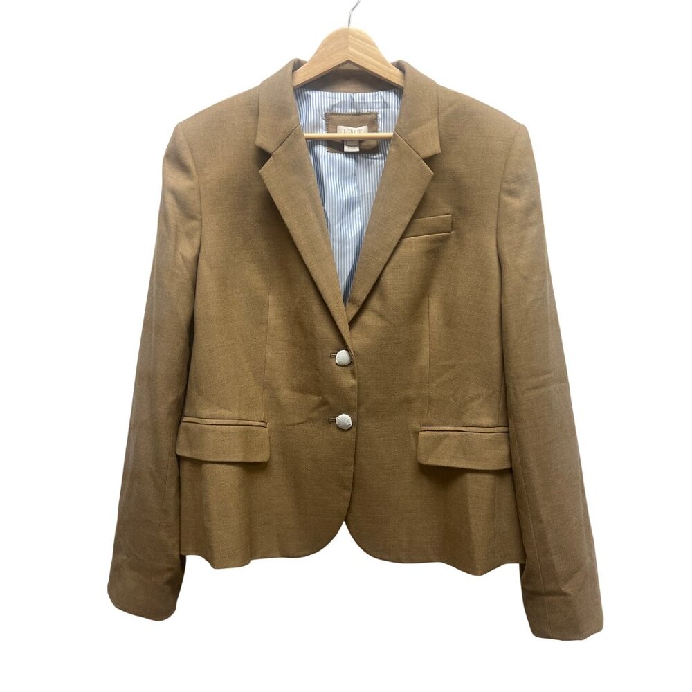 J. Crew NWOT Tan Wool Blend Original Schoolboy Blazer - Picture 4 of 9